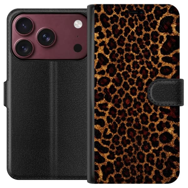 Kompatibelt Plånboksfodral till Apple iPhone 18 Pro Max Leopard Icon