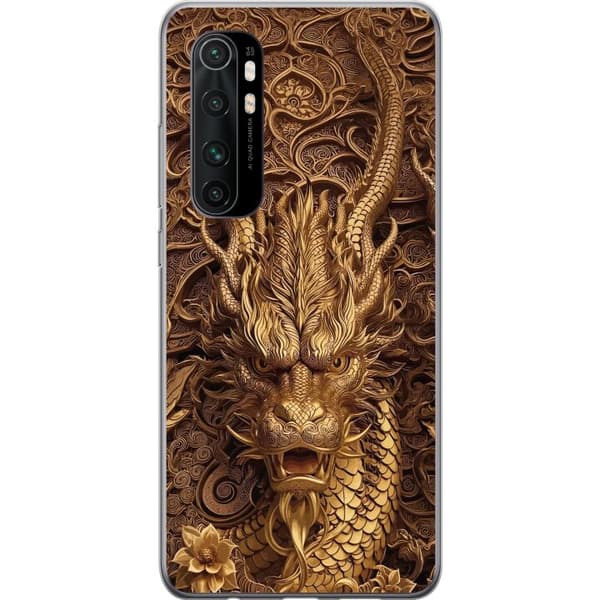 Kompatibelt Mobildeksel til Xiaomi Mi Note 10 Lite Elegant dragemotiv i gull