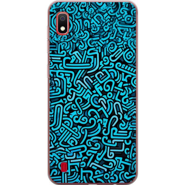 Kompatibelt Mobildeksel til Samsung Galaxy A10 Blå abstrakt graffiti