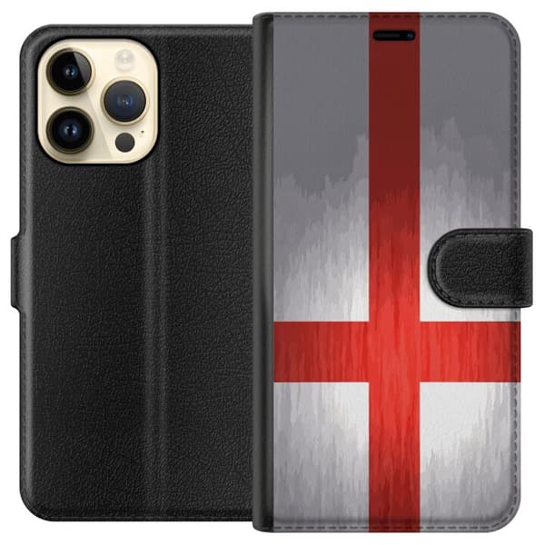 Kompatibel Tegnebogsetui til Apple iPhone 14 Pro Max Englands flagga