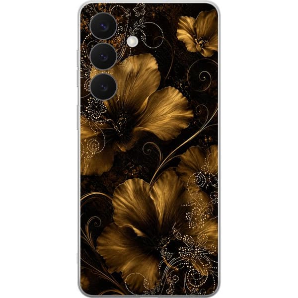 Kompatibel Mobilcover til Samsung Galaxy S26+ Gylden blomstring