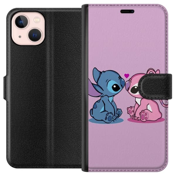 Kompatibel Tegnebogsetui til Apple iPhone 13 Lilo og Stitch