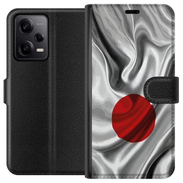 Kompatibelt Lommeboketui til Xiaomi Redmi Note 12 Pro Moderne romdesign med abstrakt planet