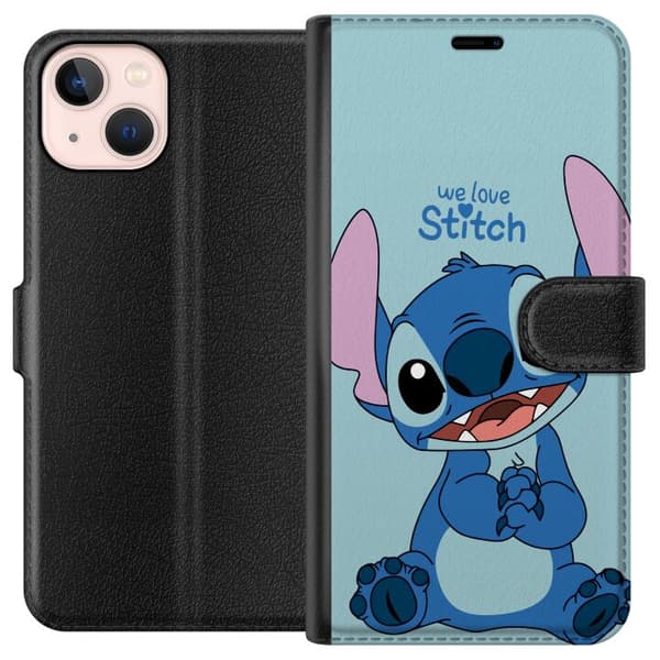 Kompatibelt Plånboksfodral till Apple iPhone 13 mini Älska Stitch