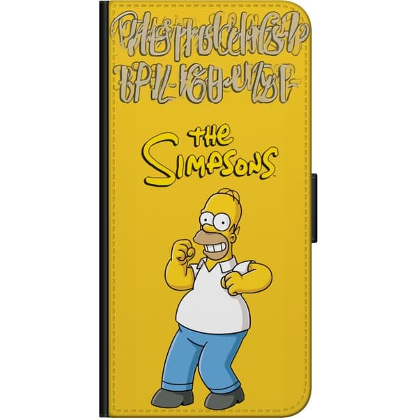 Kompatibel Tegnebogsetui til OnePlus 9 Pro Homer Simpson i klassisk positur mod gul baggrund