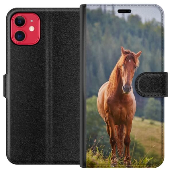 Kompatibelt Plånboksfodral till Apple iPhone 11 Hästar