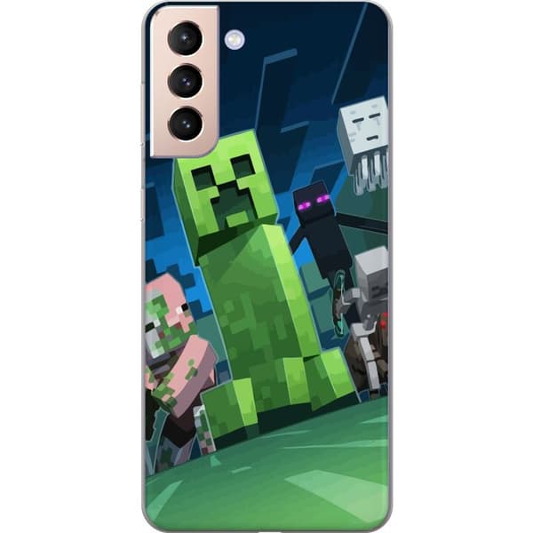 Kompatibelt Mobildeksel til Samsung Galaxy S21 MineCraft