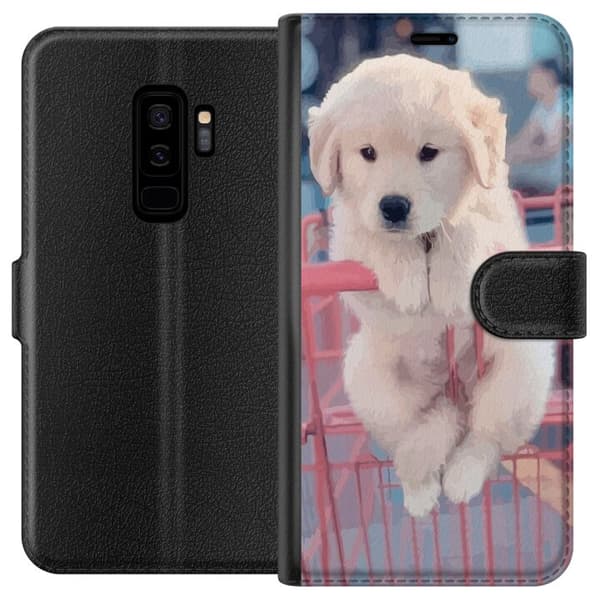Kompatibelt Plånboksfodral till Samsung Galaxy S9+ Hundvalp
