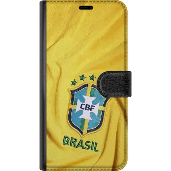 Kompatibel Tegnebogsetui til Google Pixel 8a Ikonisk gul Brasilien trøje til fodboldfans