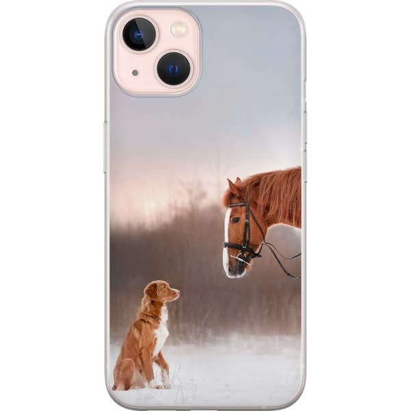 Kompatibelt Mobildeksel til Apple iPhone 13 Hest & Hund