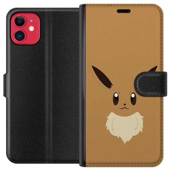 Kompatibel Tegnebogsetui til Apple iPhone 11 Pokémon - Eevee