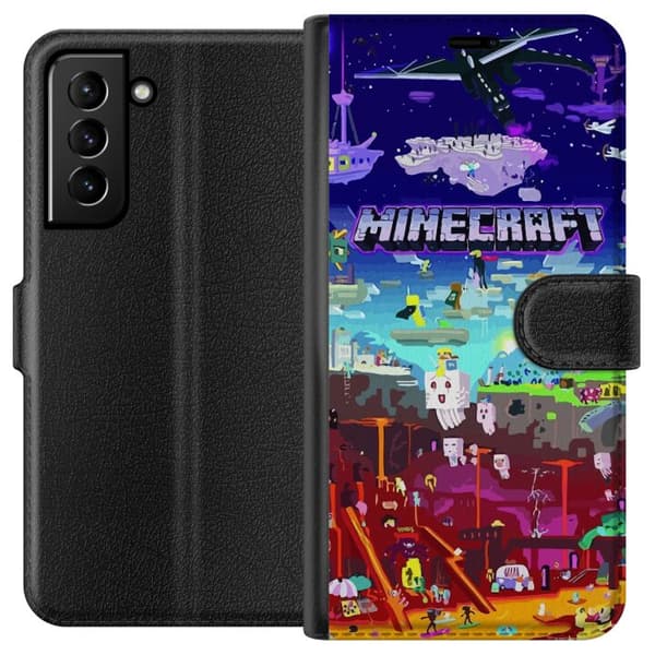 Kompatibel Tegnebogsetui til Samsung Galaxy S21+ 5G MineCraft