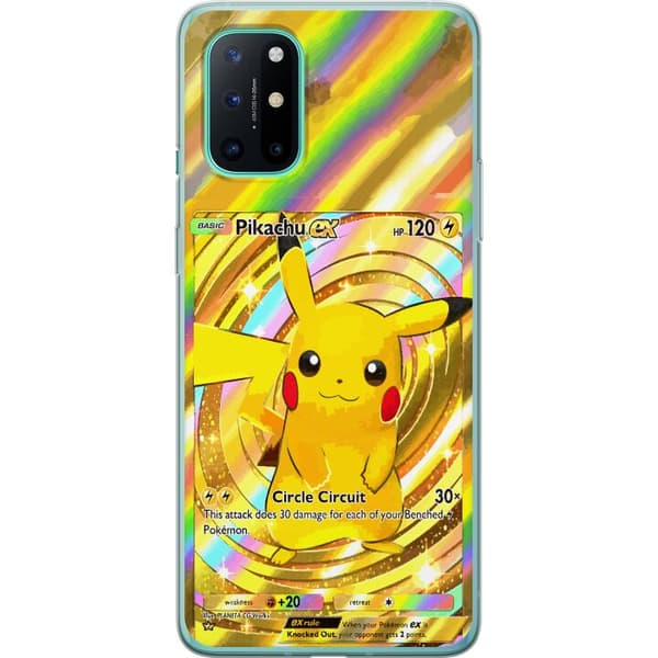 Kompatibelt Mobildeksel til OnePlus 8T Blank Pikachu EX-design med samlebåndsfølelse
