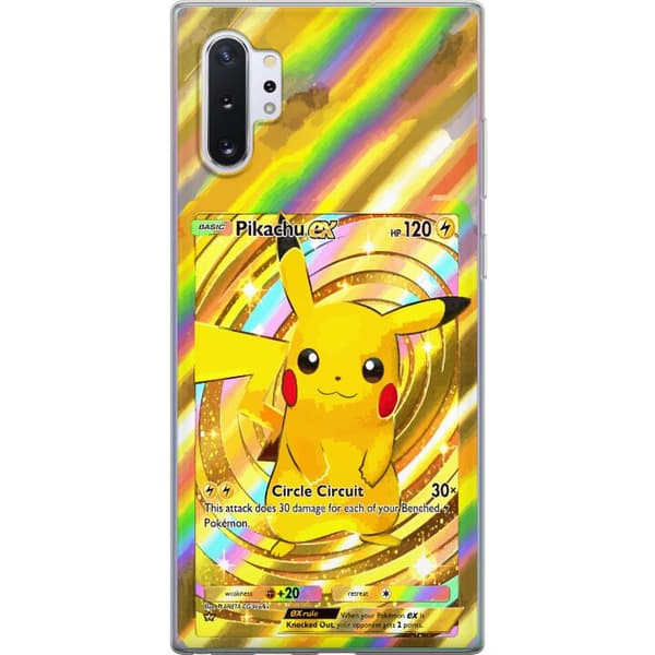 Kompatibelt Mobildeksel til Samsung Galaxy Note10+ Blank Pikachu EX-design med samlebåndsfølelse