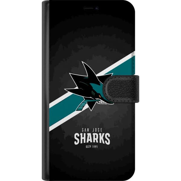 Kompatibelt Plånboksfodral till Apple iPhone 13 mini San Jose Sharks (NHL)