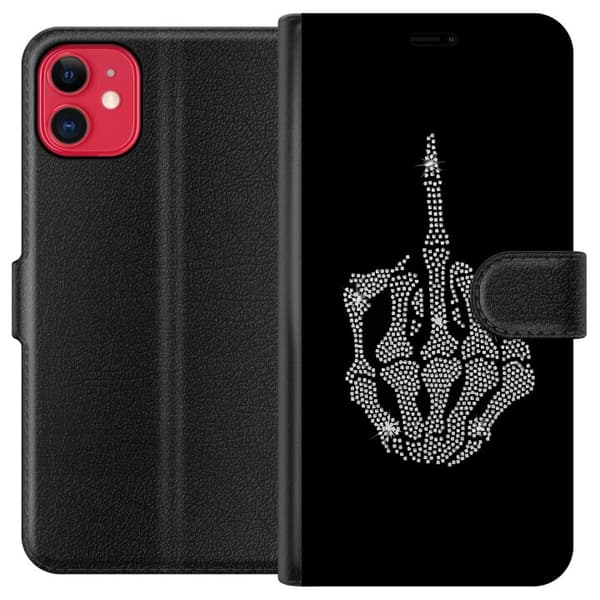 Kompatibel Tegnebogsetui til Apple iPhone 11 Fuck dig Bling