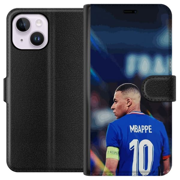 Kompatibelt Lommeboketui til Apple iPhone 15 Plus Kylian Mbappé Frankrike