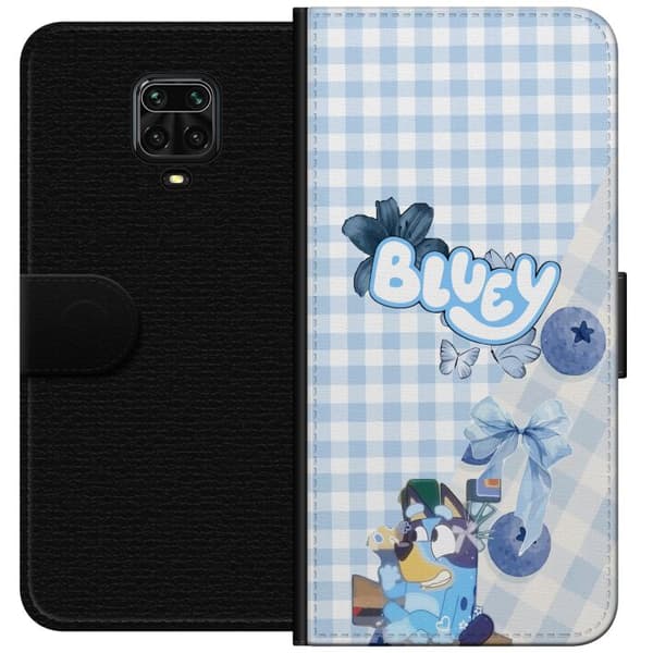 Kompatibel Tegnebogsetui til Xiaomi Redmi Note 9 Pro Sød Bluey-design i blå pastelstil