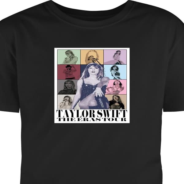 T-shirt til Børn Sort 12-13 År Taylor Swift Taylor Swift Sort 12-13 År