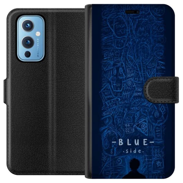 Yhteensopiva Lompakkokotelo OnePlus 9 Blue Side illustration