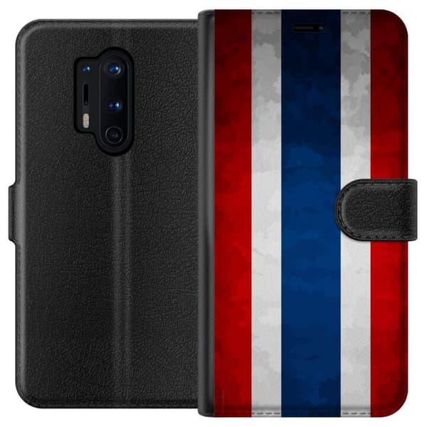 Kompatibel Tegnebogsetui til OnePlus 8 Pro Thai flag i stilfuldt retrodesign