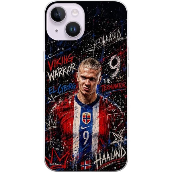 Kompatibelt Mobildeksel til Apple iPhone 15 Erling Haaland graffiti