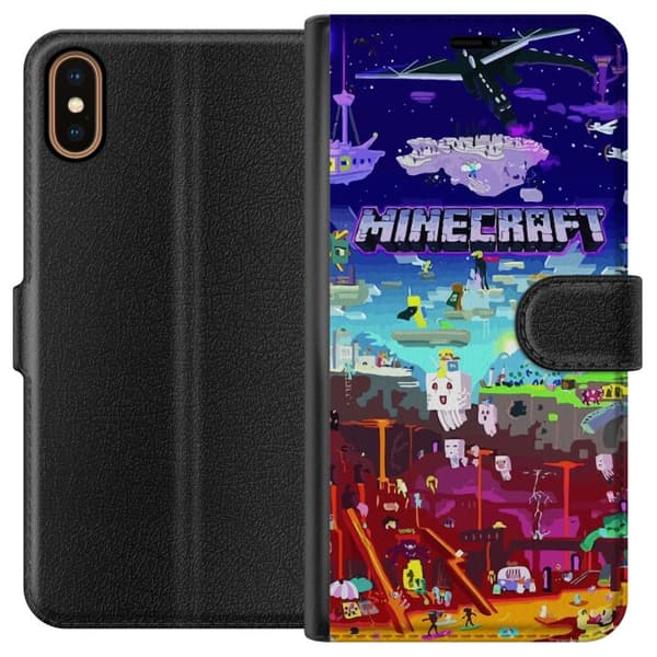 Kompatibelt Lommeboketui til Apple iPhone X MineCraft
