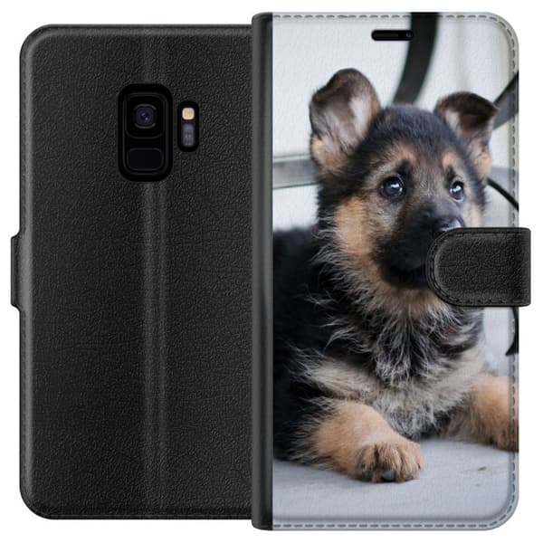 Kompatibel Tegnebogsetui til Samsung Galaxy S9 Schäfer Hvalpe