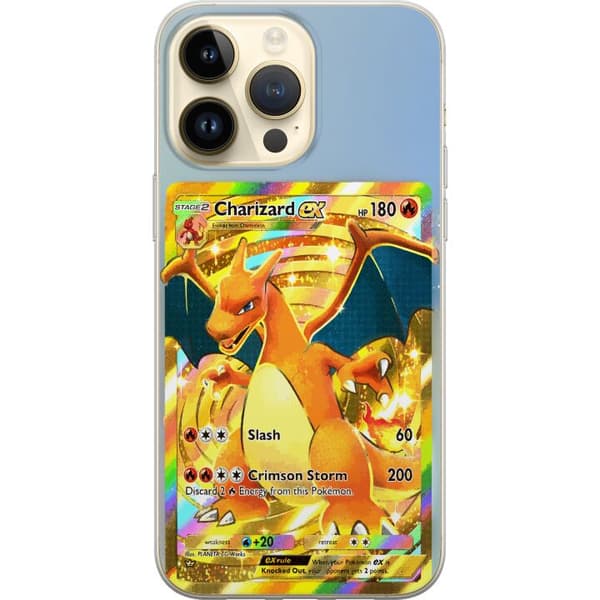 Kompatibelt Mobildeksel til Apple iPhone 14 Pro Max Premiummotiv med Charizard EX