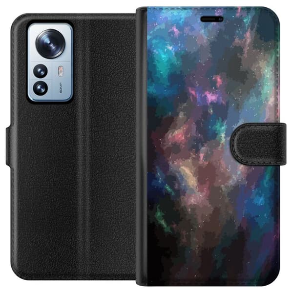 Kompatibel Tegnebogsetui til Xiaomi 12 Pro Galakse Marmor