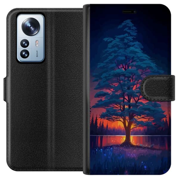 Kompatibel Tegnebogsetui til Xiaomi 12 Pro Solnedgang