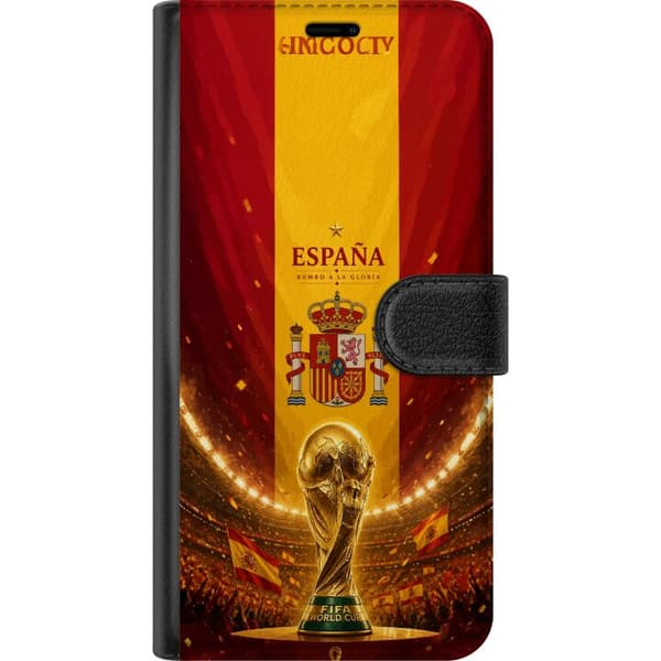 Kompatibel Tegnebogsetui til Apple iPhone 8 Plus Spanien fodbold design med VM og supporterfølelse