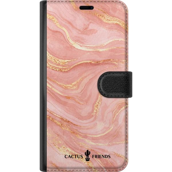Kompatibel Tegnebogsetui til OnePlus 8 Pro Kaktus og venner – RoseGoldFlow
