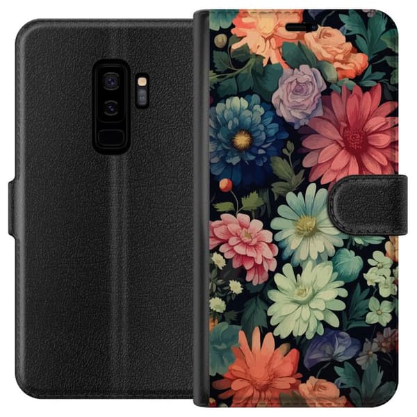 Kompatibelt Plånboksfodral till Samsung Galaxy S9+ Blommor