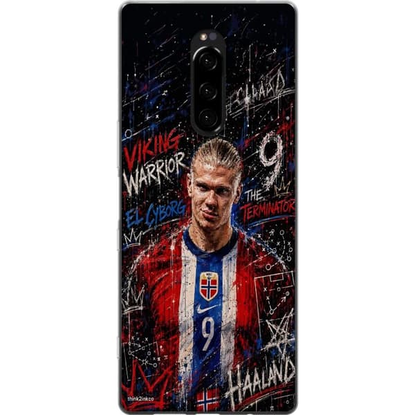 Kompatibelt Mobildeksel til Sony Xperia 1 Erling Haaland graffiti