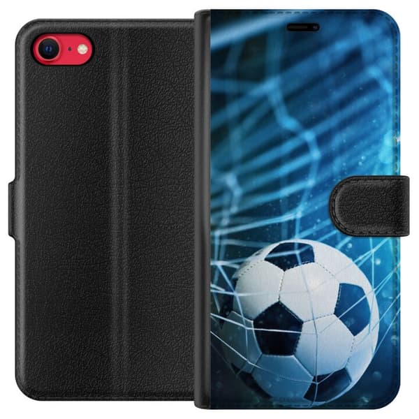 Kompatibelt Plånboksfodral till Apple iPhone SE (2020) Fotboll