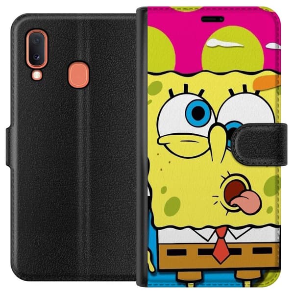 Kompatibelt Lommeboketui til Samsung Galaxy A20e SpongeBob SquarePants