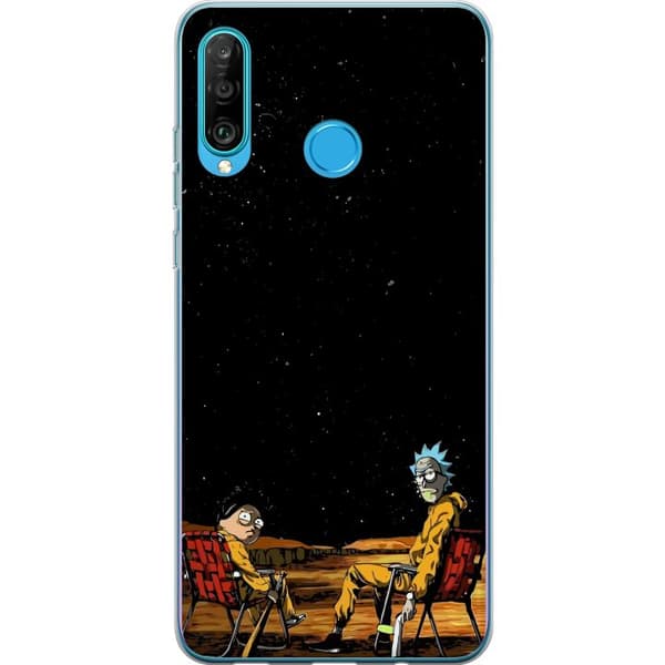 Kompatibelt Mobilskal till Huawei P30 lite Rick and Morty