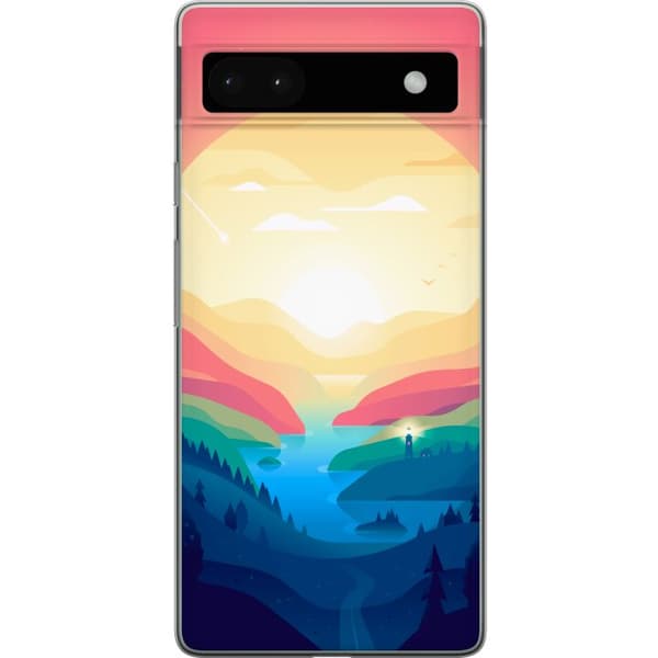 Kompatibelt Mobildeksel til Google Pixel 6a Rosa horisont