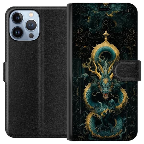 Kompatibel Tegnebogsetui til Apple iPhone 13 Pro Max Asiatisk drake