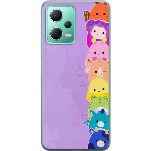 Kompatibelt Mobildeksel til Xiaomi Redmi Note 12  Lekende illustrasjon med glade Dumpling Squishy-karakterer i regnbuefarger