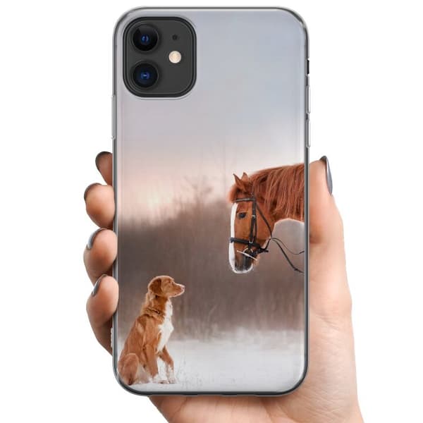 Kompatibelt Mobildeksel til Apple iPhone 11 Hest & Hund