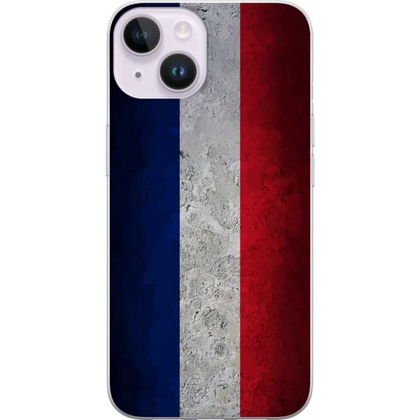 Kompatibelt Mobilskal till Apple iPhone 14 Ren fransk flaggdesign