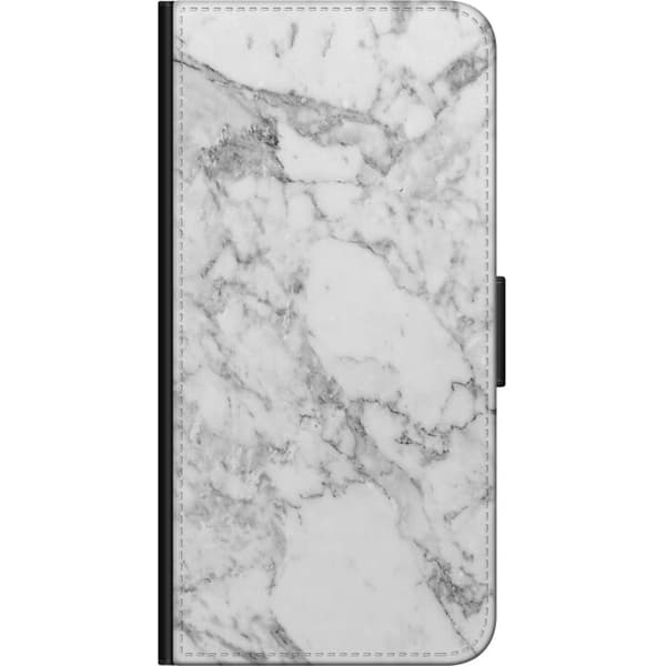 Kompatibelt Plånboksfodral till Samsung Galaxy A20s Marmor Vit