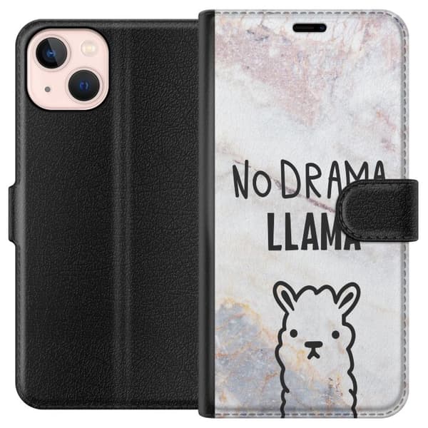 Kompatibelt Plånboksfodral till Apple iPhone 13 mini Llama Marble