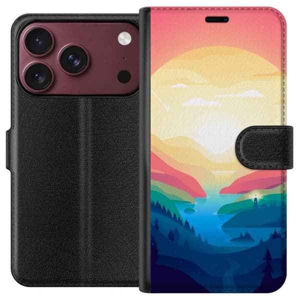 Kompatibelt Lommeboketui til Apple iPhone 18 Pro Max Rosa horisont