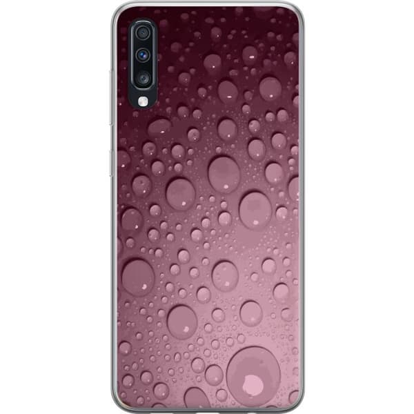 Kompatibelt Mobildeksel til Samsung Galaxy A70 Rosa vattendroppar