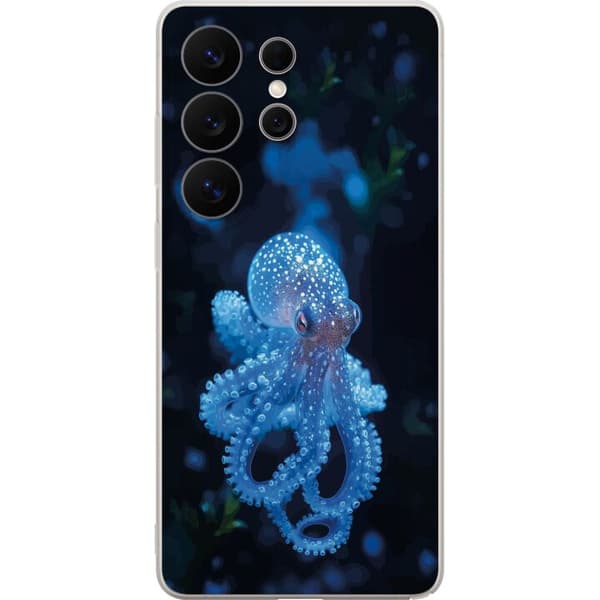Kompatibelt Mobildeksel til Samsung Galaxy S26 Ultra Nærbilde av blå blekksprut