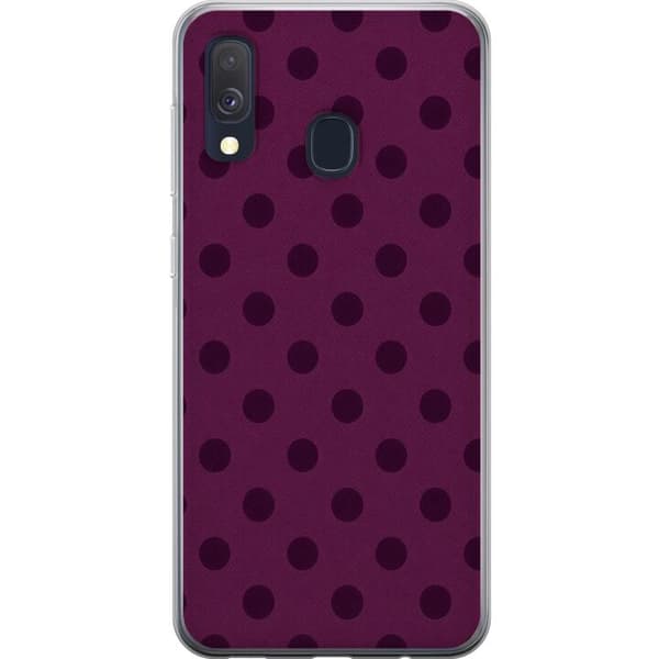 Kompatibelt Mobilskal till Samsung Galaxy A40 Plum Dots