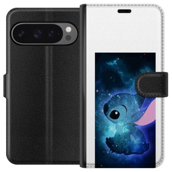 Kompatibelt Plånboksfodral till Google Pixel 9 Pro XL Söt rymddesign med blå galaxeffekter